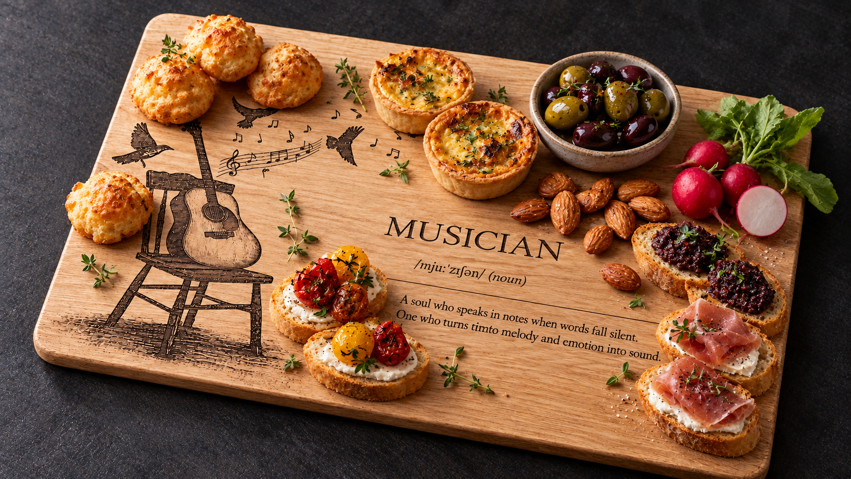 Référence PL 6b — grande planche PL 6 dressée pour l’apéritif
