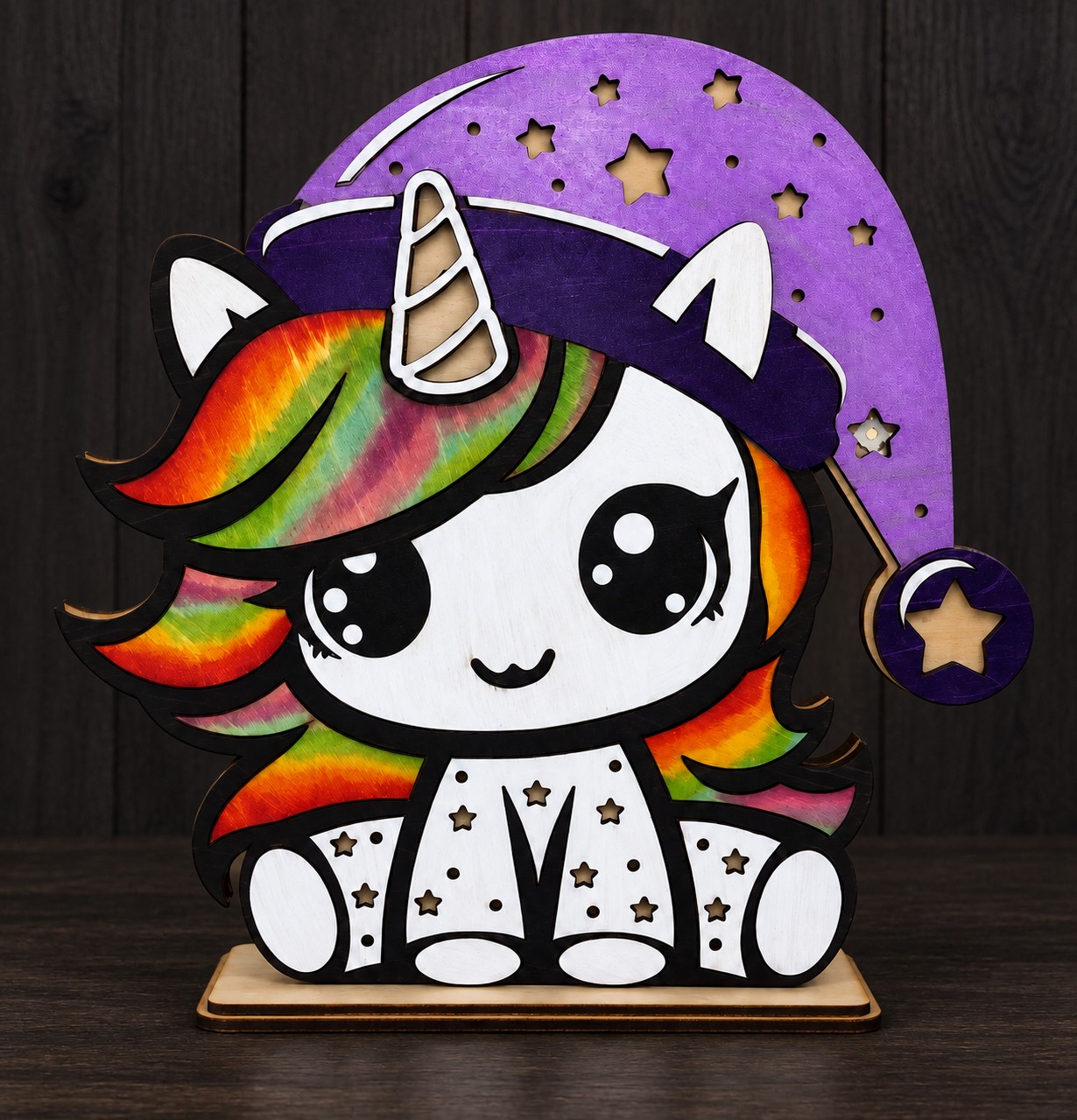 Lampe licorne arc-en-ciel — éteinte — AL 10a